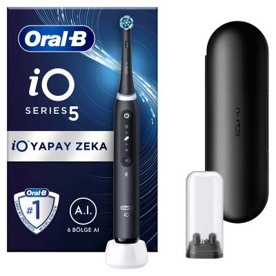 Oral-B Şarjlı/Elektrikli Diş Fırçası İo5 Siyah Yapay Zeka Teknolojili - 2