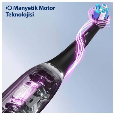 Oral-B Şarjlı/Elektrikli Diş Fırçası İo5 Siyah Yapay Zeka Teknolojili - 10