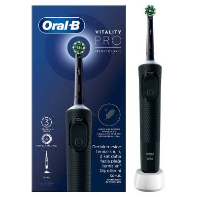 Oral-B Oral-B Vitality Pro Şarjlı Diş Fırçası Siyah Protect X Clean - 2