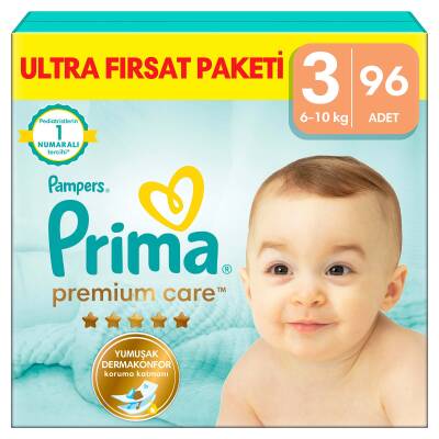 Prima Bebek Bezi Premium Care 3 Numara 96 Adet Ultra Fırsat Paketi - 2