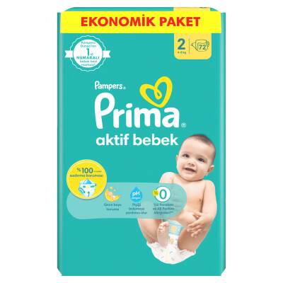 Prima Bebek Bezi Aktif Bebek 2 Beden 72 Adet Fırsat Paketi - 2