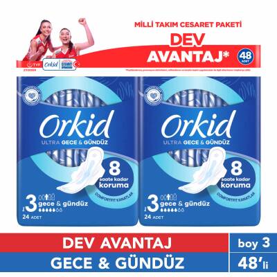 Orkid Ultra Ekstra Cesaret Paketı Gece 48Lı Yenı - 1