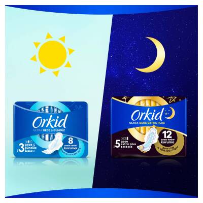 Orkid Ultra Ekstra Dörtlü Paket Gece 24 adet - 6