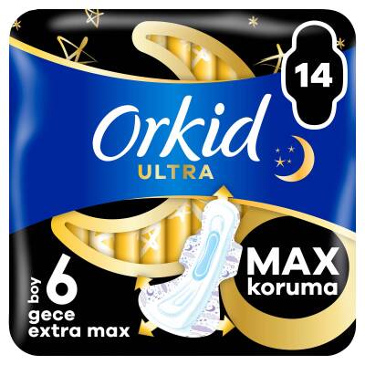 Orkid Ultra Ekstra Dörtlü Paket Gece Ekstra Max 14 Adet - 1