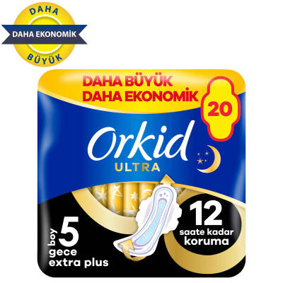 Orkid Ultra Ekstra Dörtlü Paket Gece Ekstra Plus 20 Adet - 1