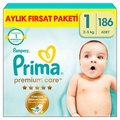 Pampers Bebek Bezı Premıumc Msb S1 186Ct - 1
