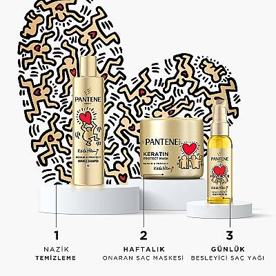 PANTENE KEITH HARING ONARICI & KORUYUCU MASKE 300ML - 6