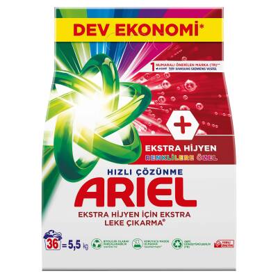 Ariel Oxı 5,5 Kg Renklilere Özel Hızlı Çözünme Toz Çamaşır Deterjanı - 2