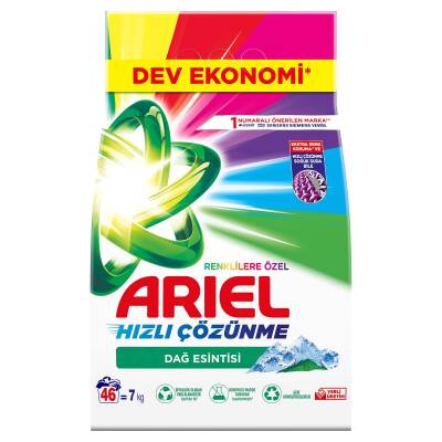 Ariel Dağ Esintisi Renklilere Özel 7 Kg Aquapudra Toz Çamaşır Deterjanı - 2
