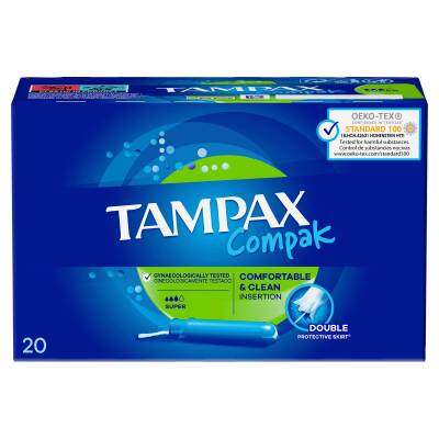 Tampax Compak Super Tampon Aplikatörlü 20 Adet - 2