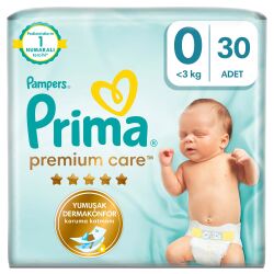 Prima Bebek Bezi Premium Care 0 Numara 30 Adet - Prima