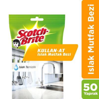 Scotch-Brite Kullan-At Islak Mutfak Bezi 50 Yaprak - 1
