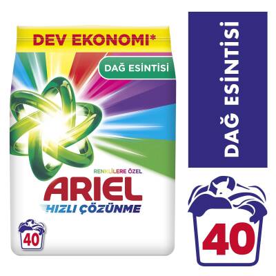 Ariel Dağ Esintisi Renklilere Özel 6 Kg Hızlı Çözünme Toz Çamaşır Deterjanı - 2