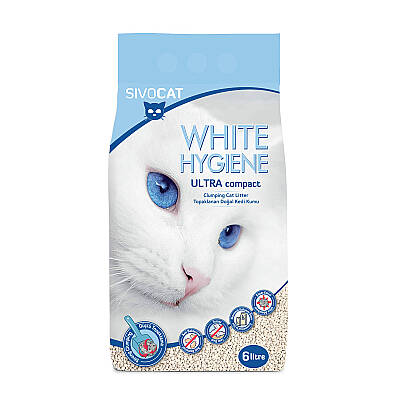 Sivocat WhiteHygineUltra Compact Topaklnan DoğalKedi Kumu6Kg - 2