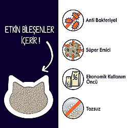Sivocat WhiteHygineUltra Compact Topaklnan DoğalKedi Kumu6Kg - 4