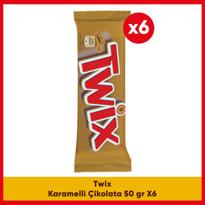 Twix Karamelli Çikolata 50 G 6X - 1