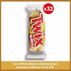 Twix White Beyaz Çikolata Kaplı Karamel & Bisküvi 46 G x32 - 1