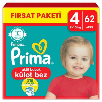 Prima Külot Bebek Bezi 4 Beden 62 Adet Maxi Fırsat Paketi - 3