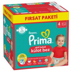 Prima Külot Bebek Bezi 4 Beden 62 Adet Maxi Fırsat Paketi - 5