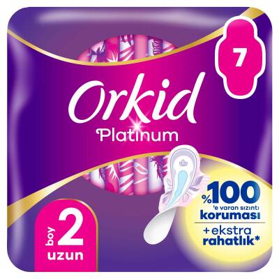 Orkid Platinum Hijyenik Ped Uzun Tekli Paket 7 Ped - 1