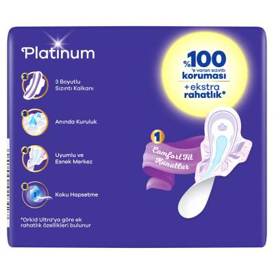 Orkid Platinum Hijyenik Ped Uzun Tekli Paket 7 Ped - 8