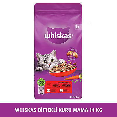 WHISKAS BİFTEKLİ KURU MAMA 14 KG - 1