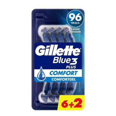 Gillette Blue3 Comfort Kullan At Tıraş Bıçağı 8'Li - 1