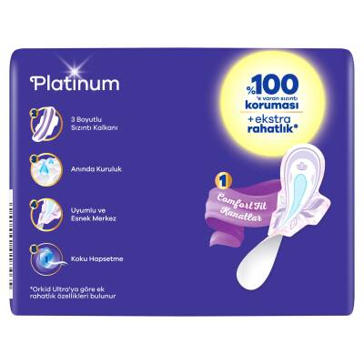 Orkid Platinum Hijyenik Ped Gece Tekli Paket 6 Ped - 15
