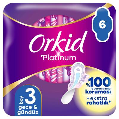 Orkid Platinum Hijyenik Ped Gece Tekli Paket 6 Ped - 2