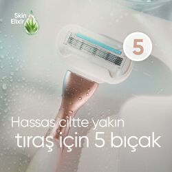 Gillette Venus Deluxe Smooth Makine + 5 Bıçaklı Yedek Başlık - 6